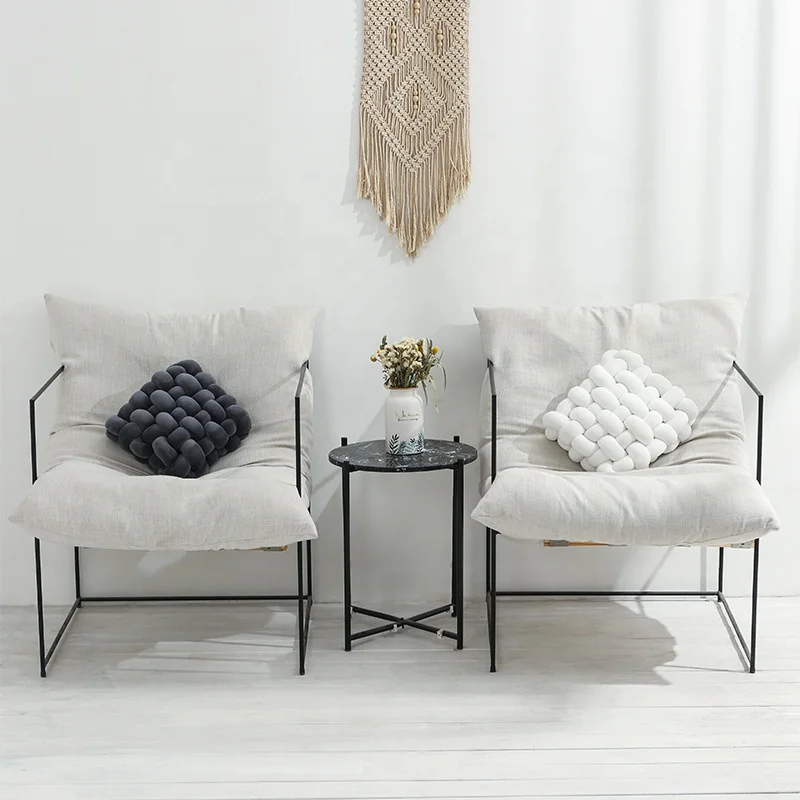 Luxury Nordic Style Square Woven Knot Sofa Throw Pillow Cushion Set Home Decorative Window Couch Spandex Pillows Cushions