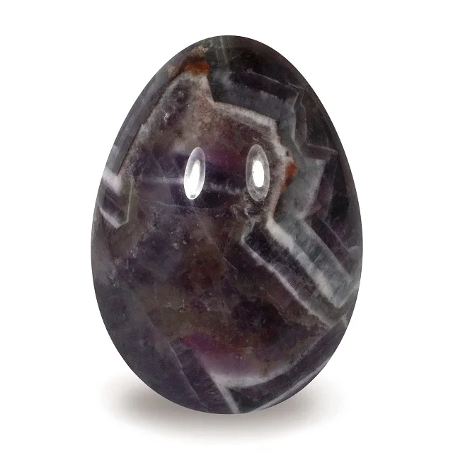 Wholesale High Quality Chevron Amethyst Egg Ball Natural Crystal Healing Gemstone Agate Metaphysical Semi-Precious Stones Sale