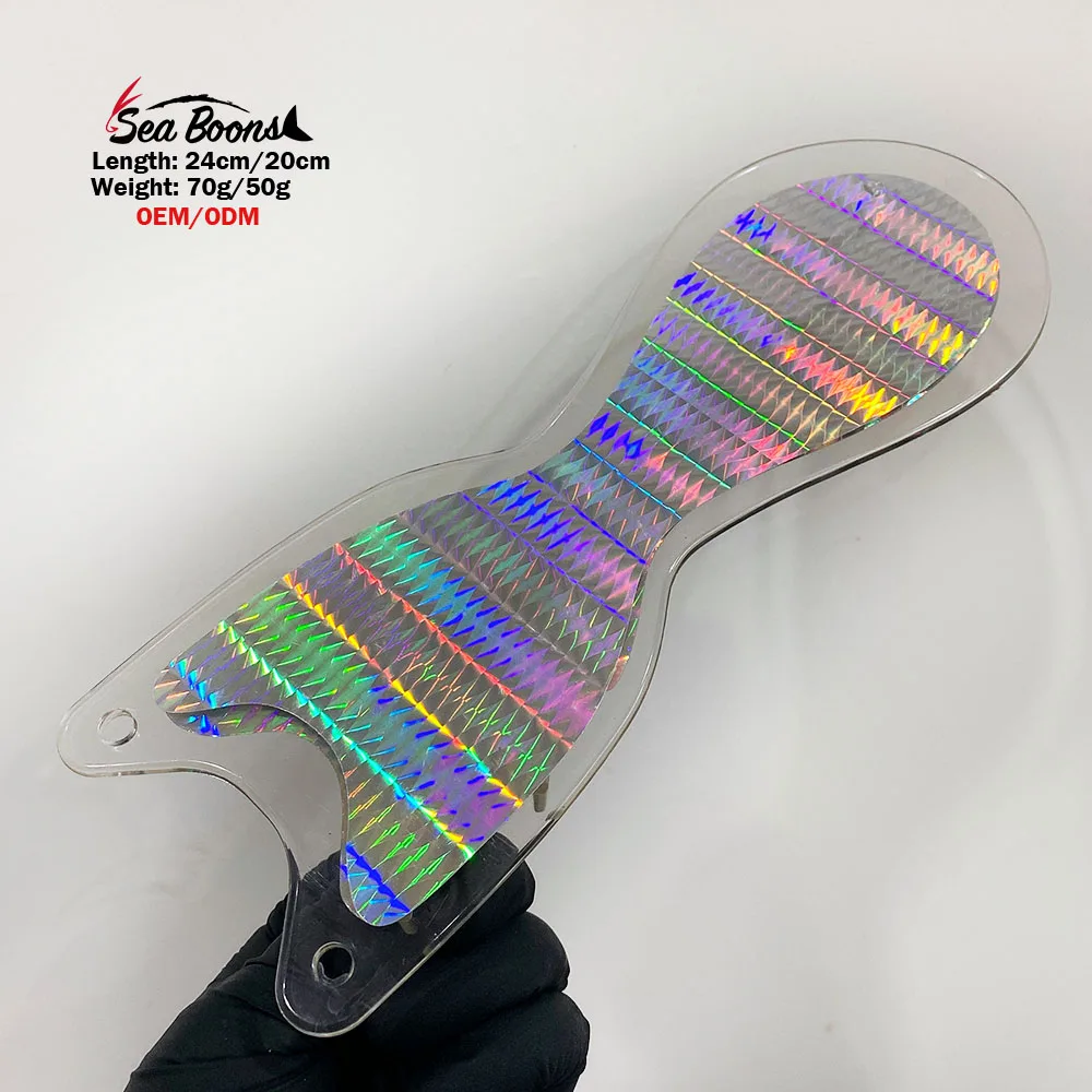 New 8in 9.5in Chrome Sliver Spin Fishing Spinner Trolling Lures Flasher Paddle Fish Shaped Blade Salmon Flasher