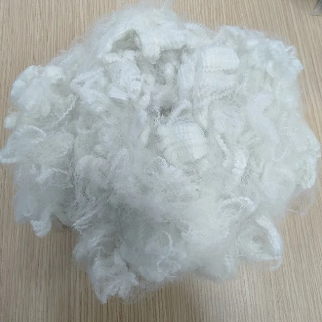 Polyester Staple Fibres 6D Solid White A grade Vikohasan Manufacturer and synthetic fiber and GRS recycled polyester