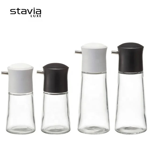 Compact salt & pepper mill glass cruet for home use , stavia luxe