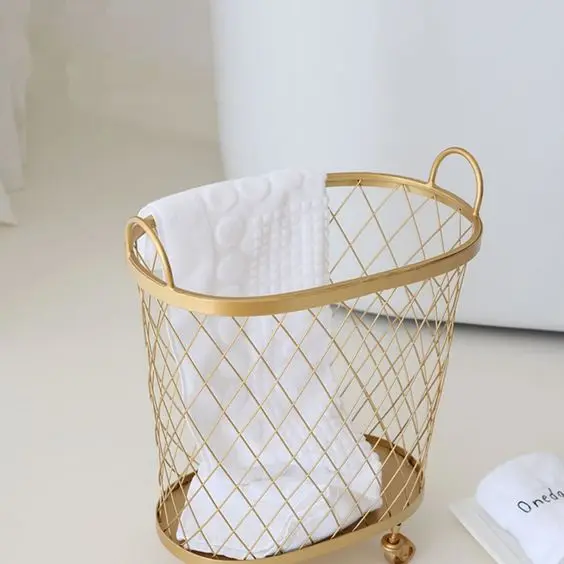 Top Selling Set Of Beverage Baskets Set Eco Friendly Metal Classical Style Custom Color Storage Baskets Basket Made In India