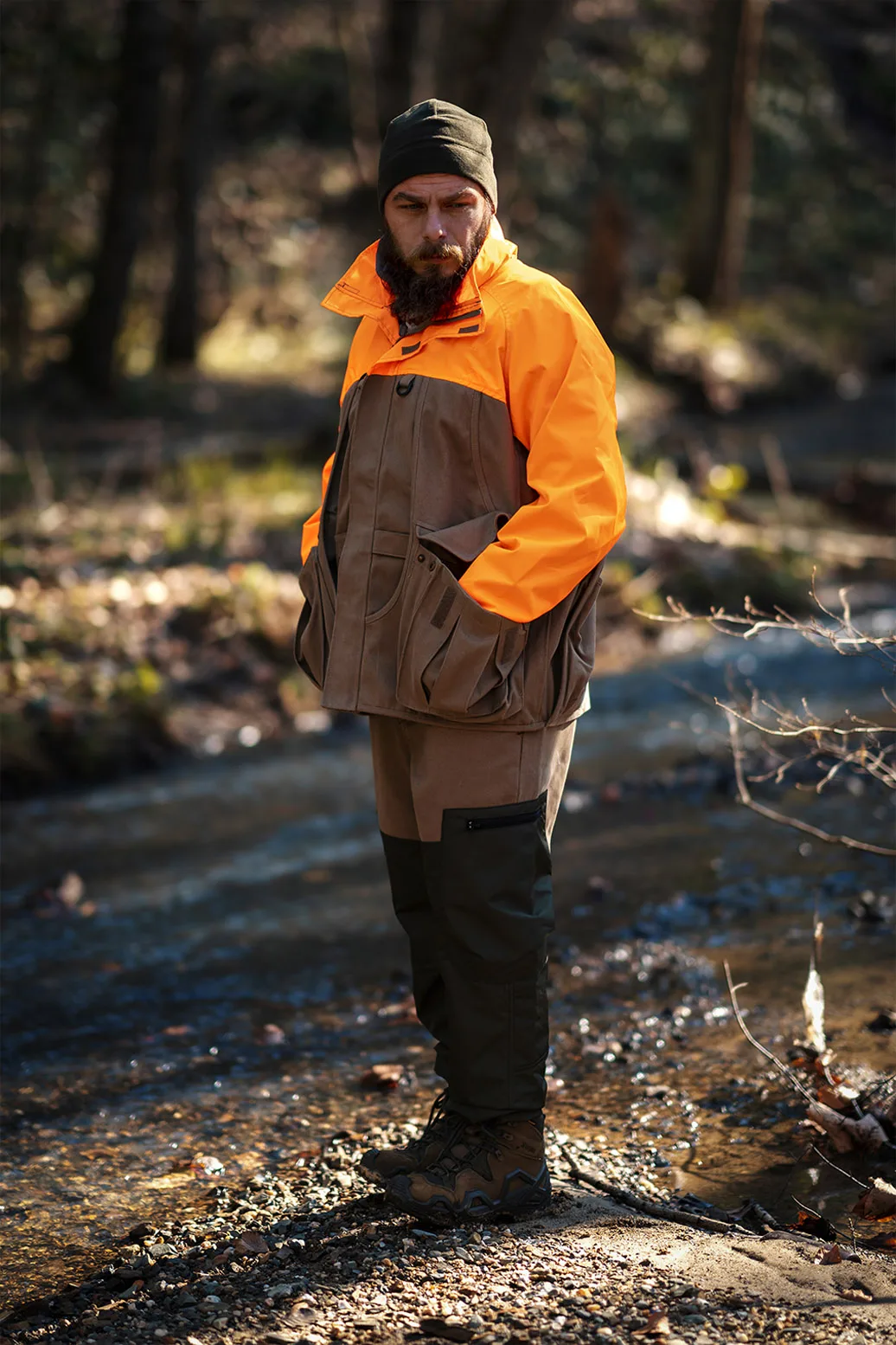 Охотничья куртка износостойкая Полиэстеровая и хлопчатобумажная ткань водонепроницаемый дышащий ПТФЭ мембрана теплоизоляция внутренний слой