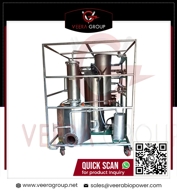 Top Quality of Veera D200sc Distillation Machines for Waste Oil to Industrial Diesel Making Made in India