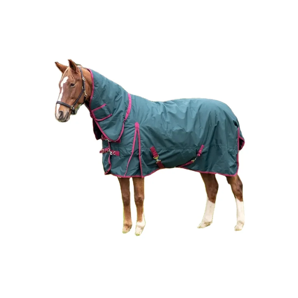 Horse Rugs Winter blanket Waterproof Taped seams double buckles in the bow and neck bow folds cross straps