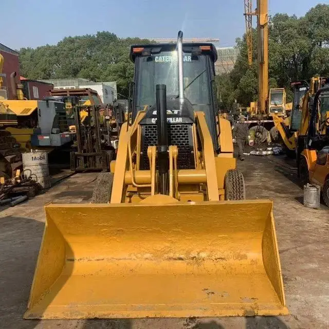 CAT оригинальный 420f колесный погрузчик б/у cat подержанный для продажи