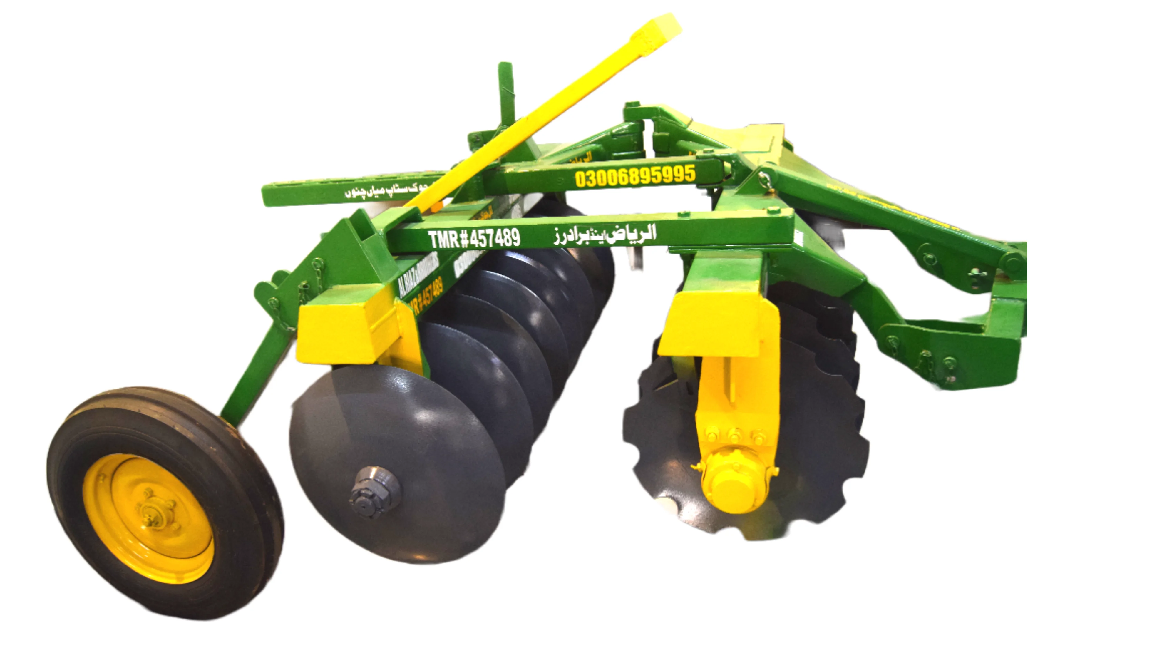 Direct Export Price Disk Harrow and plough Tractor 3 linked Rotary Blades 16 Disks with Tyre and Imported Bearings