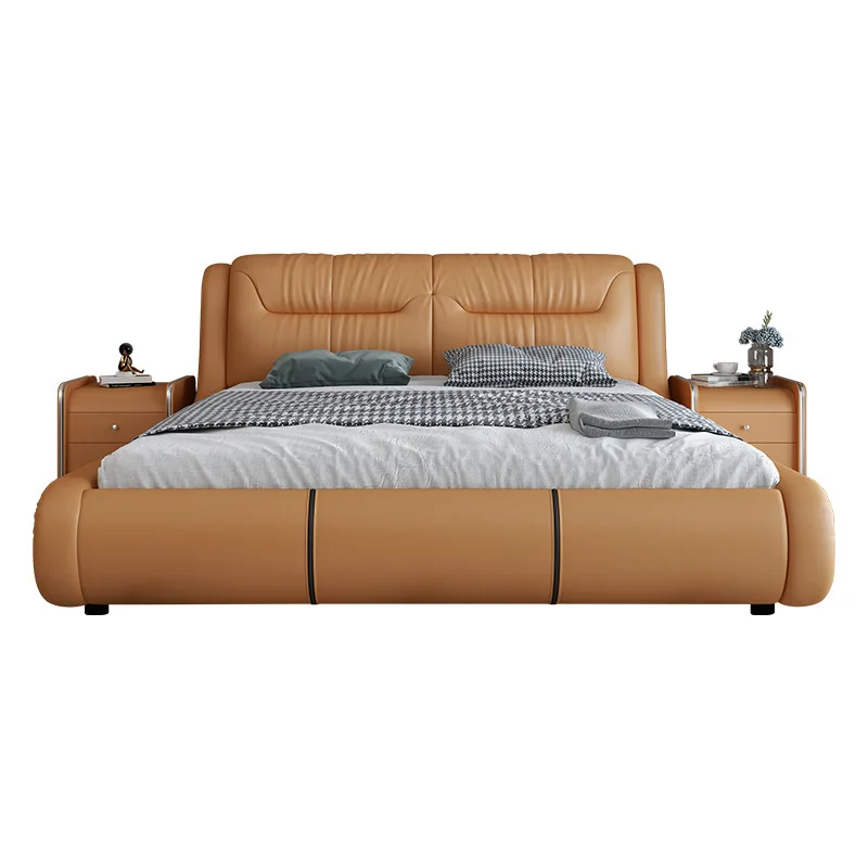 KEHUI мебель для спальни гостей футуристическая Ночная стойка винтажная кожаная Многофункциональная Мебель кровать