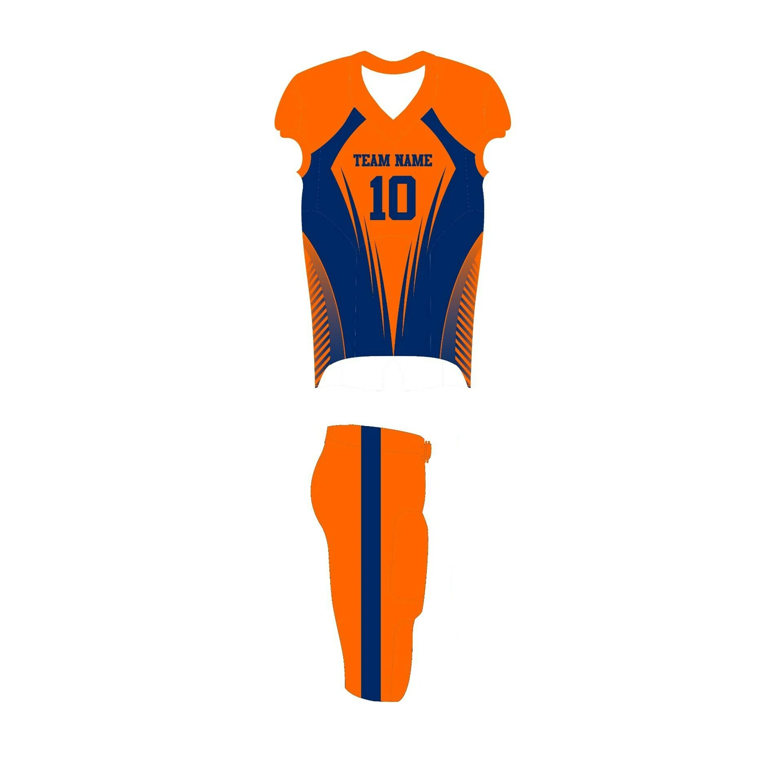 Custom Design Sublimation Print American Football Jersey Pant with Pads / Men Wholesale American football uniform