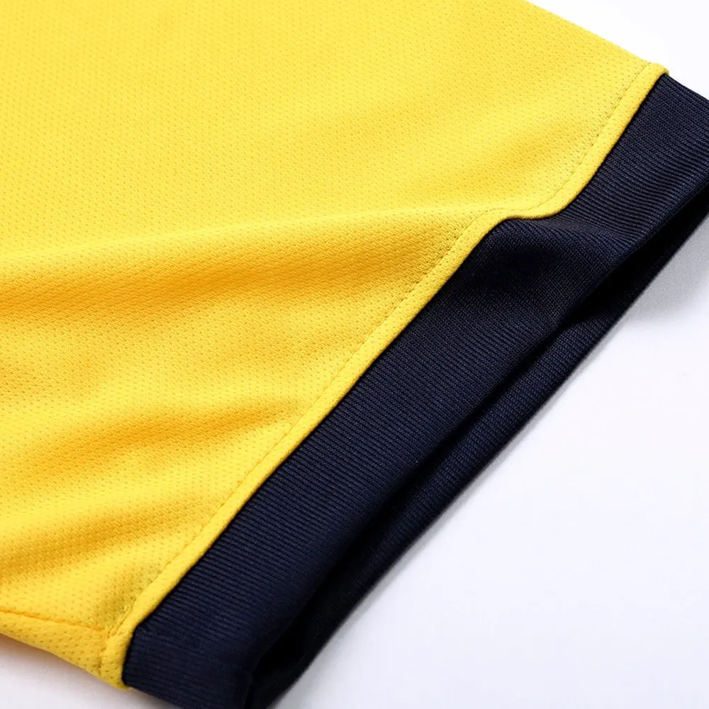 Factory Direct Sale Soccer Jersey Uniform Custom Team Name & Number Yellow Soccer Uniform
