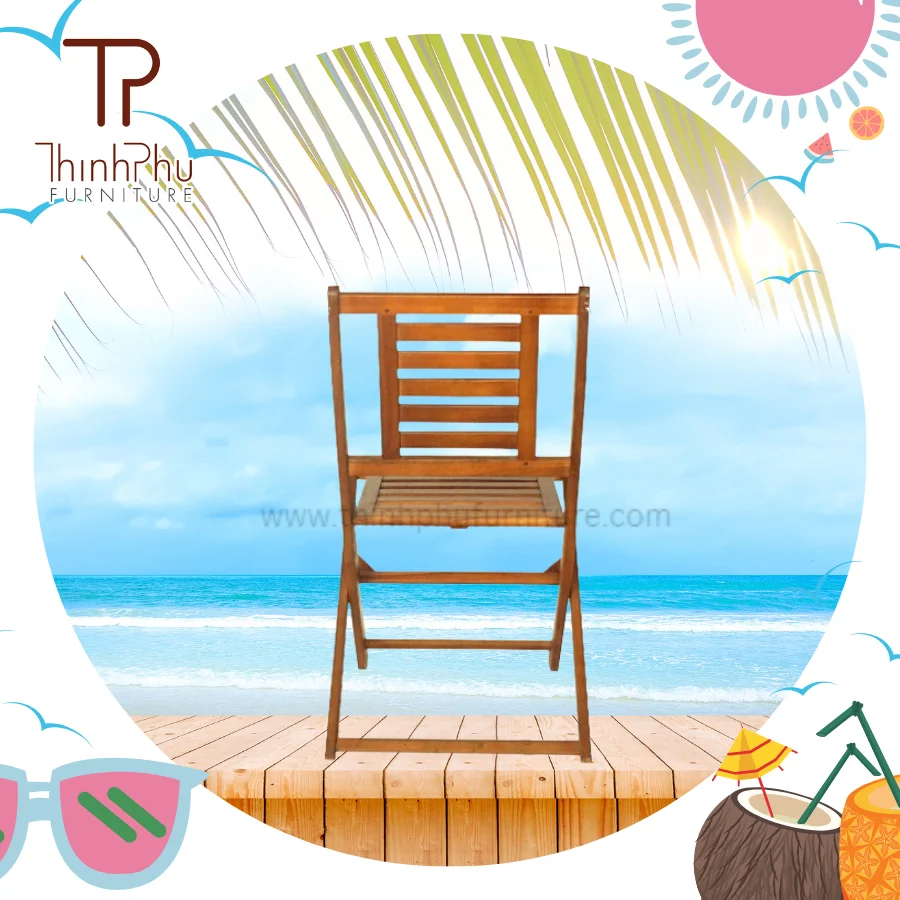 Natural cheap outdoor wood picnic folding chair for DIY Craft Rattan Cane Webbing outdoor furniture