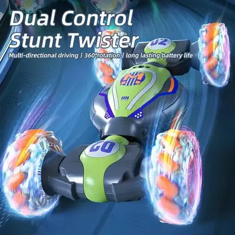 1:12 4WD RC Car Radio Gesture Induction Music Light Stunt Remote Control Car Off-road Control Boys Toys for Children Battery ABS