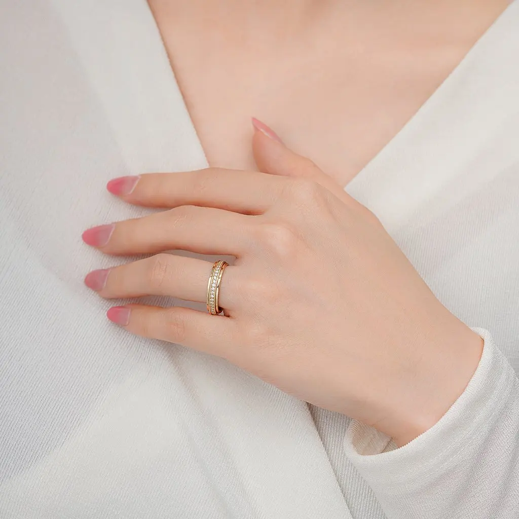 Fine jewelry 14k 18k gold wedding rings couple set high quality wholesale price customized design Vietnam Manufacturer NC762