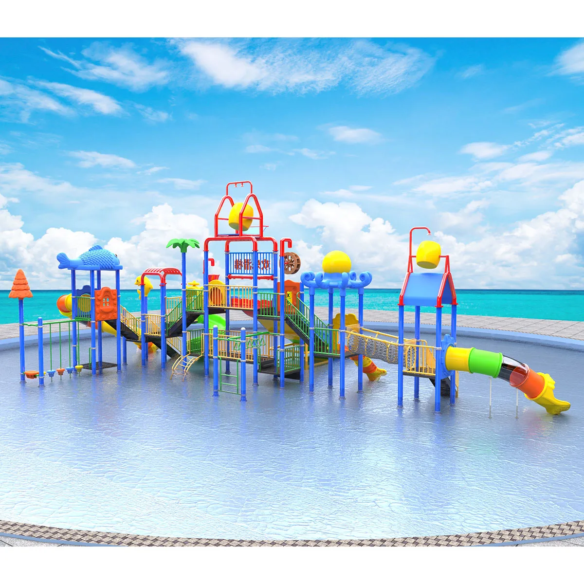 Children Park Aqua Play Water Park Children Playground Play Equipment Fiberglass Water Slide