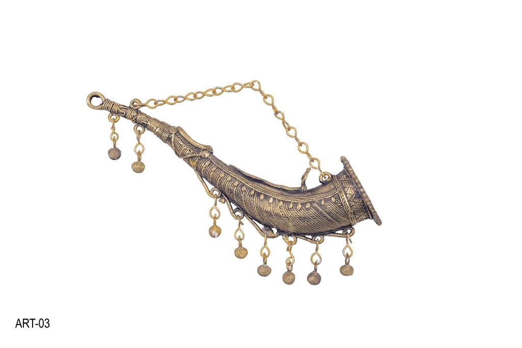Brass Gold color Bastar Art Trumpet Todi