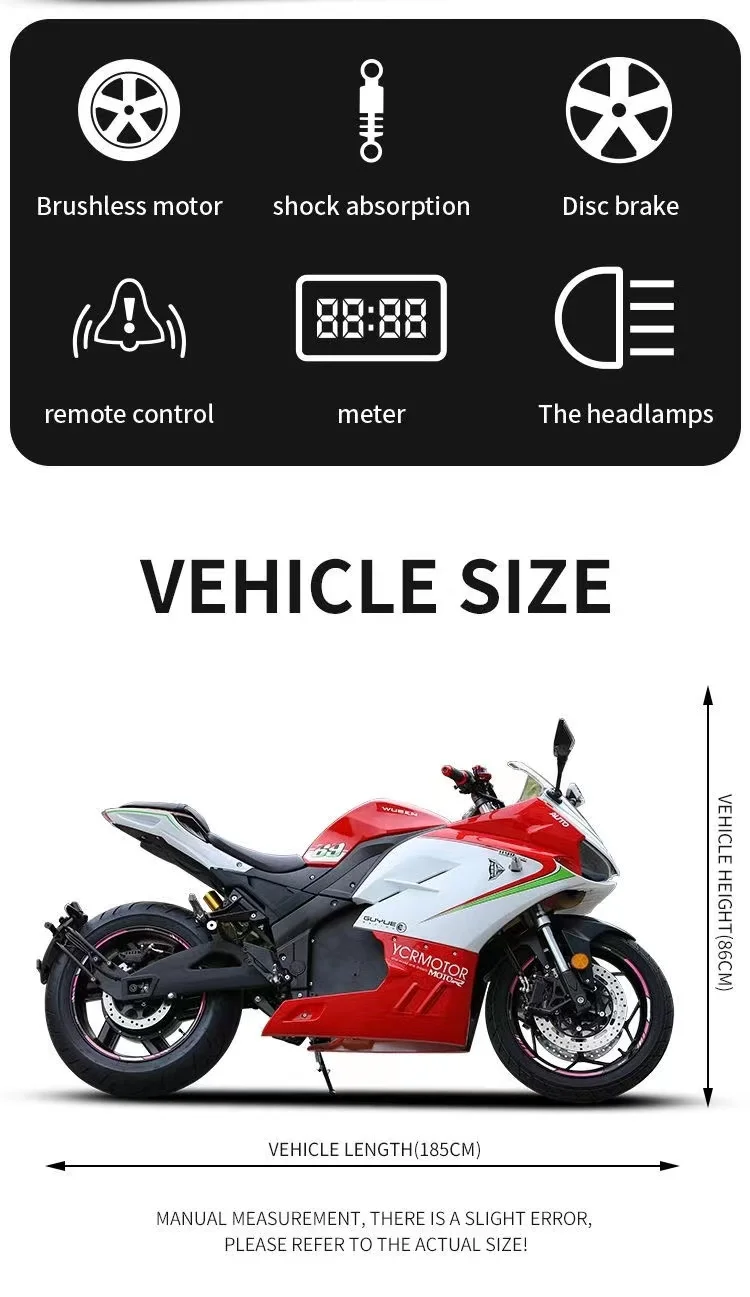 off-road motorcycles Factory Price 4000 W 8000 W EEC COC Off-Road Motorcycles Electric Motorcycles For Adult motocross