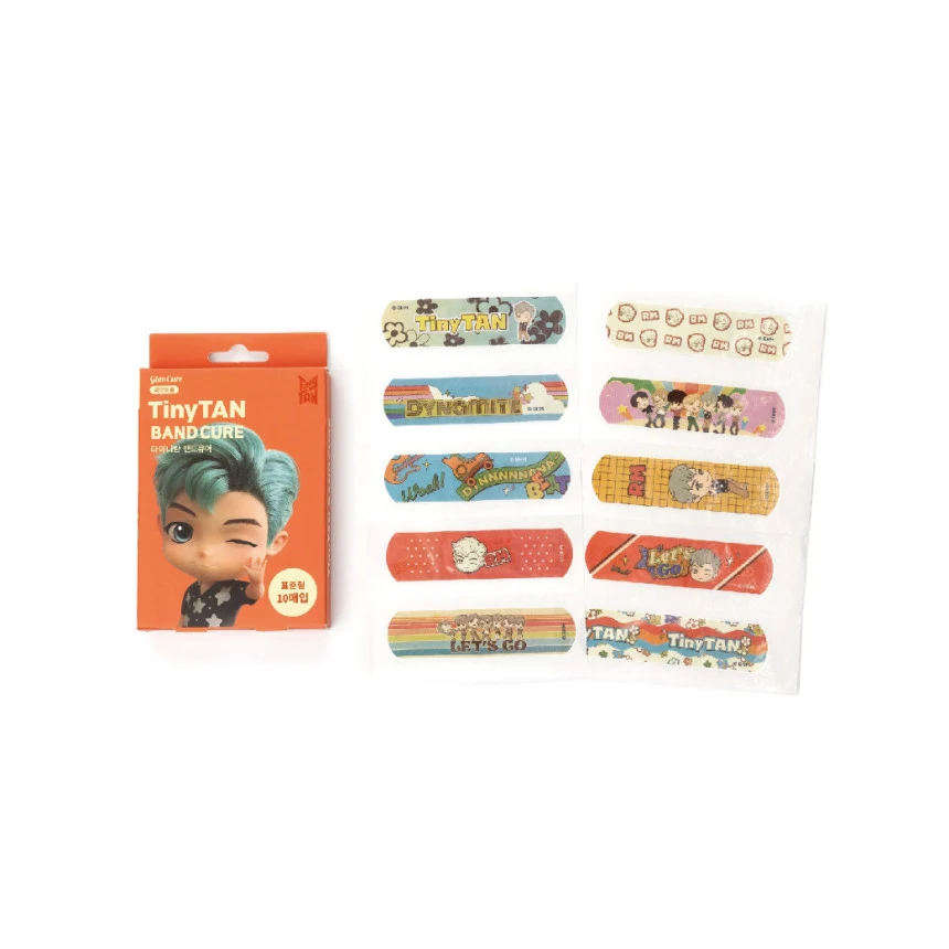 TinyTAN Disposable Bandage 10 different bandage designs per member New Best Selling In Korea The Best Selling