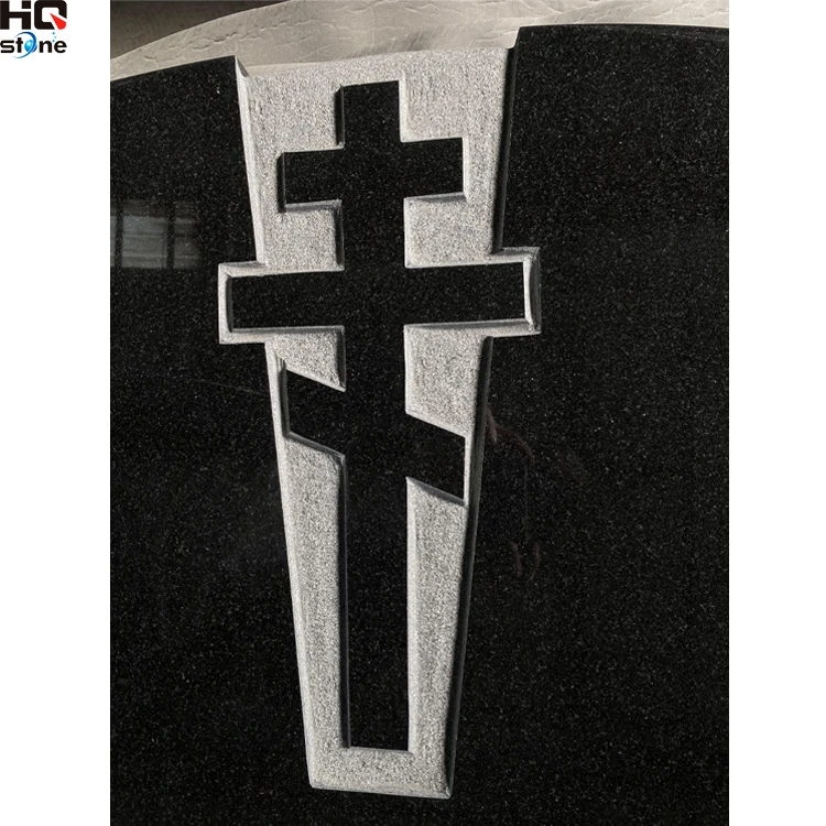 russia cemetery granite headstone for graves granite shanxi black tombstone orthodox cross headstone black granite  wholesale