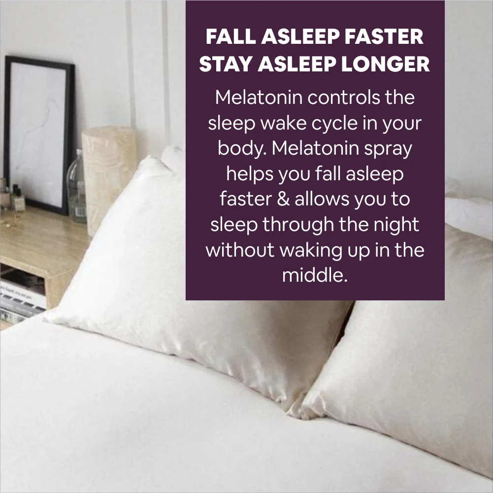 Melatonin Sleep Spray with Tagara & Chamomile to Improve Sleep quality, Stress Relief Advanced Melatonin 300 Sprays