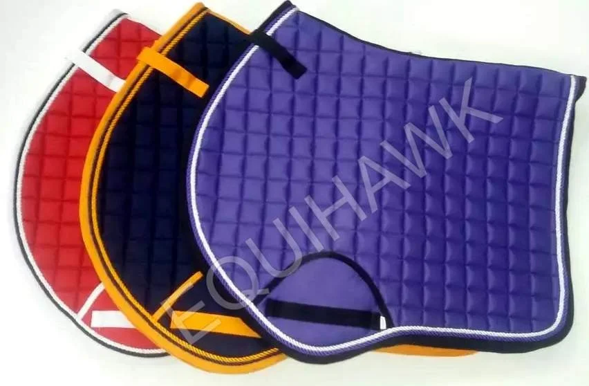 PREMIUM SPARKLE FABRIC SADDLE PAD WITH COTTON OR WAFFLE LINING  CUSTOM DESIGN SPARKLE FABRIC SADDLE PAD