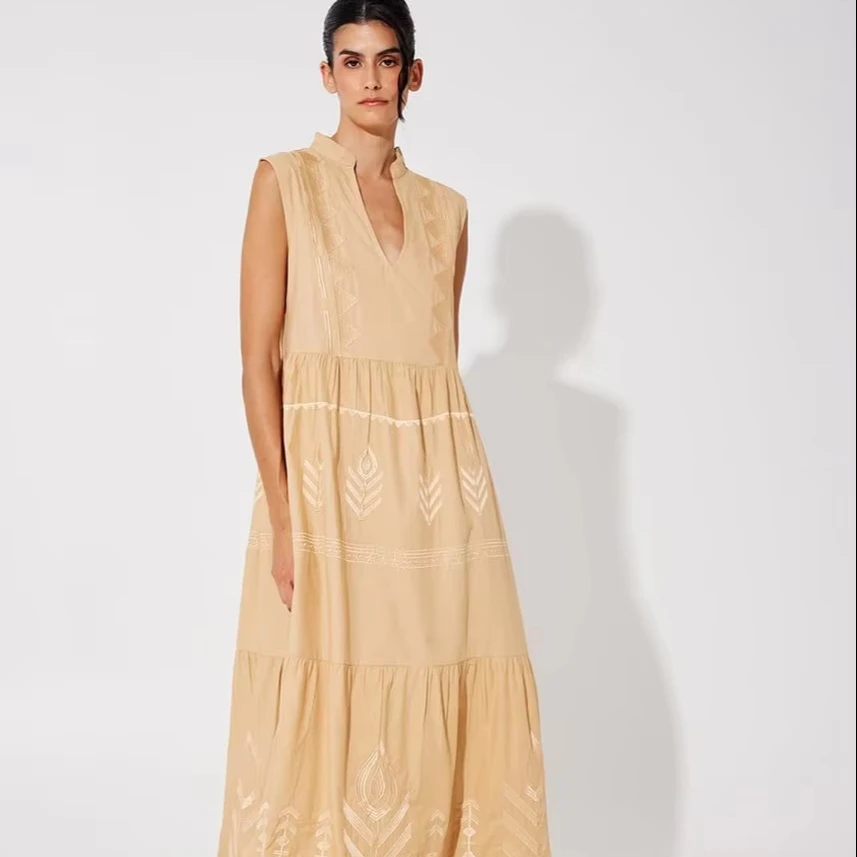 Modest Floral Jalabiya Dress Full Length Evening Dresses Traditional Abaya Skirts Breathable Dubai Muslim Afghan dresses