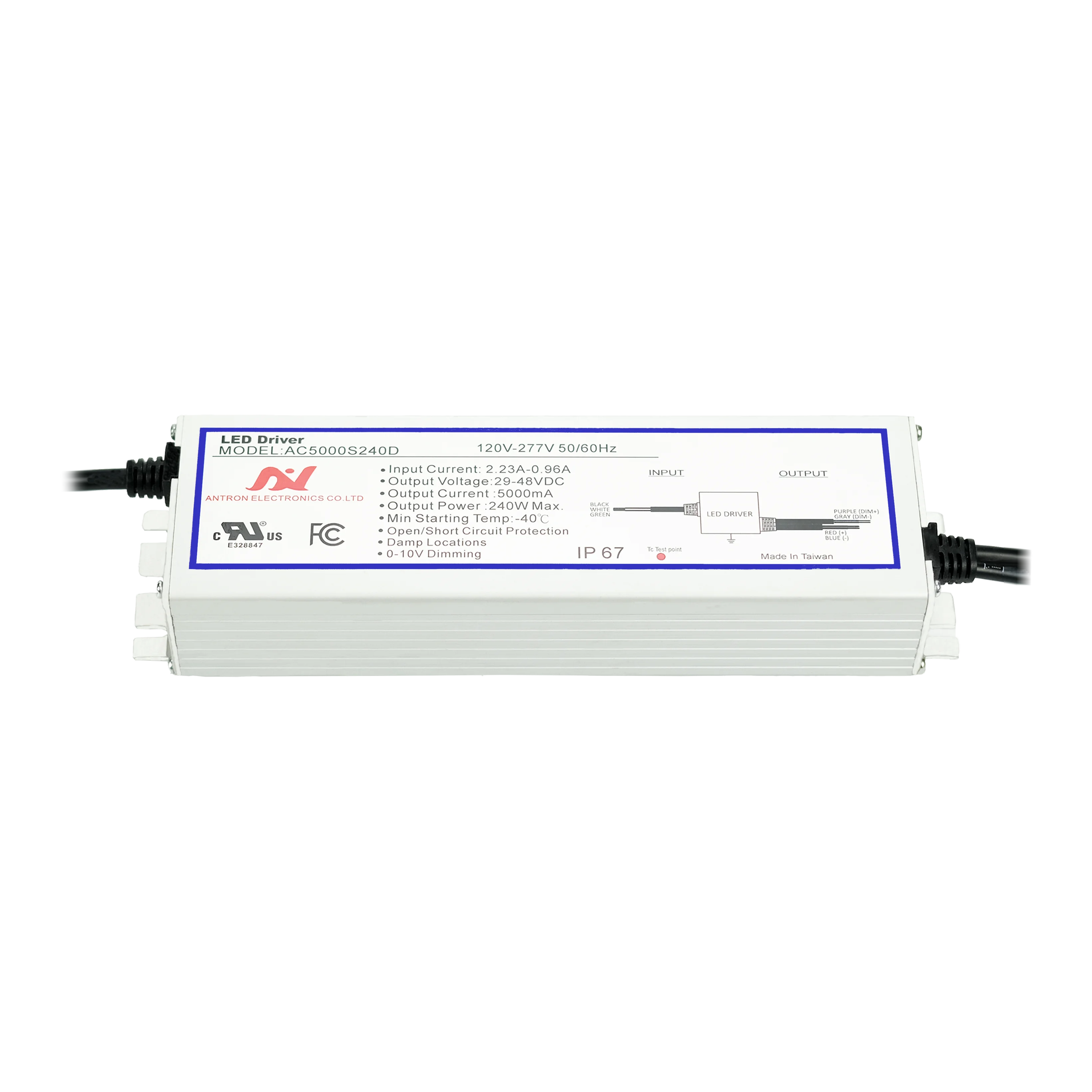 100W LED Driver Power Supply UL8750 CSA FCC ICES