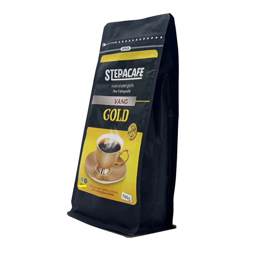 HALAL Coffee Grounds Tasty Robusta Arabica Blended Roasted Fruity Sweet Flavorful Steppacafe Gold 250g Roasted & Ground Coffee
