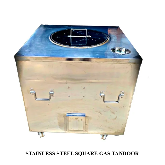 Hot Sale Stainless Steel Charcoal & Gas Operated Commercial Oven Square Tandoor For Restaurants and Hotel Kitchen Use