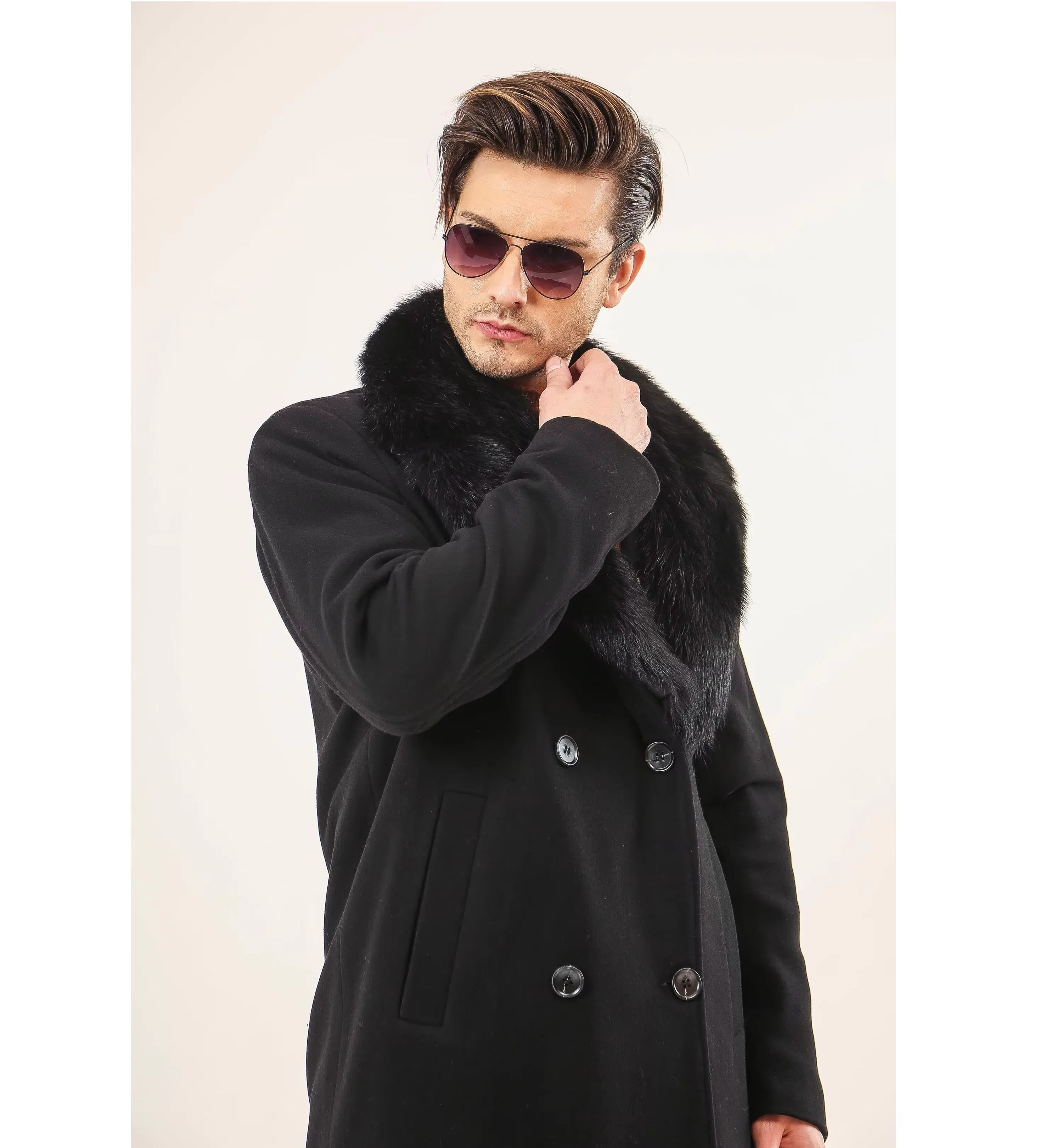 Мужская дубленка с мехом