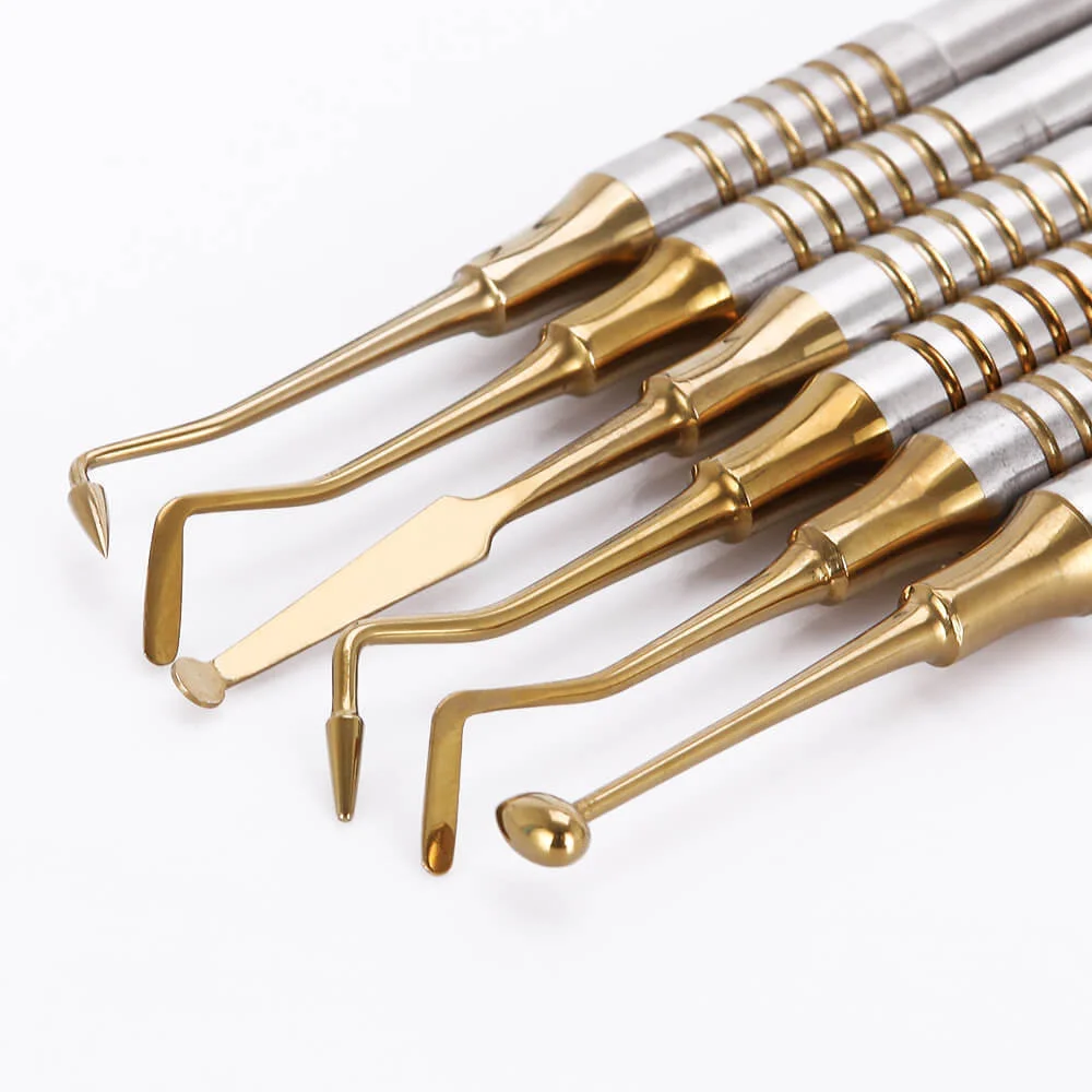 Dental Composite Gold Tip Flat Plastic Filling Instruments Restorative Lab Tools Filling Instruments