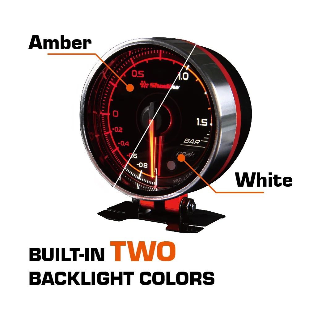 High Quality Car Boost Meter 2 inch 52mm and Smoked Black Face Boost Gauge 40 psi