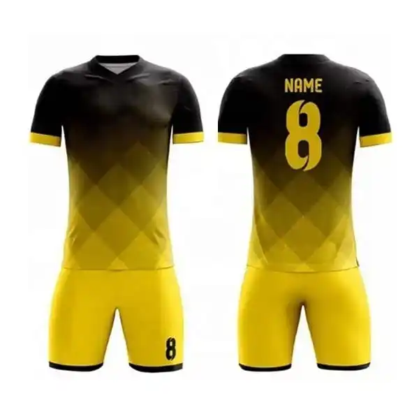Wholesale Men Soccer Uniform Football Jersey Full Dye Sublimation Football Kits Full Set Soccer Kit With Customize Logo