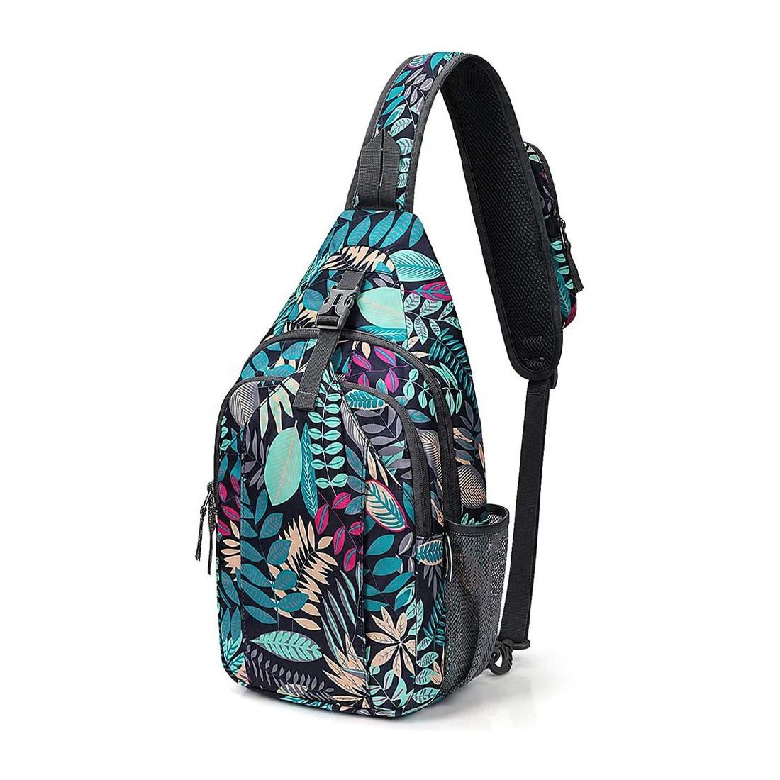 Male Multifunctional Waterproof Chest Strap Messenger Bag Practical Crossbody Shoulder Bags Light Feature Polyester Printed