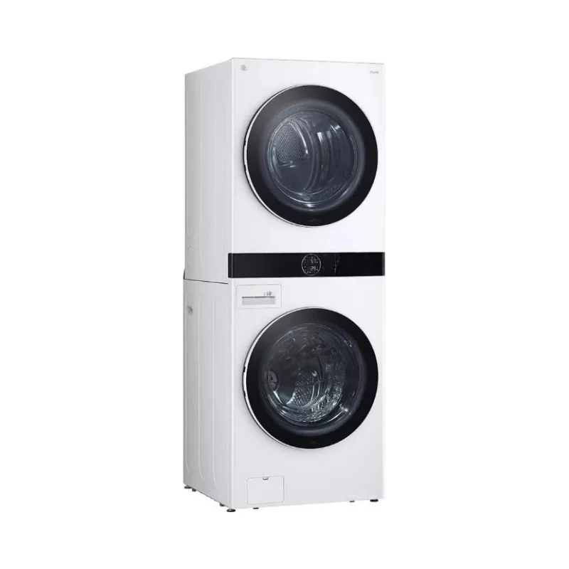 WHOLESALE 27-Inch Smart Wash Tower 360 degree, AI Fabric Sensors, Steam Technology, Voice Control & Single Unit Design