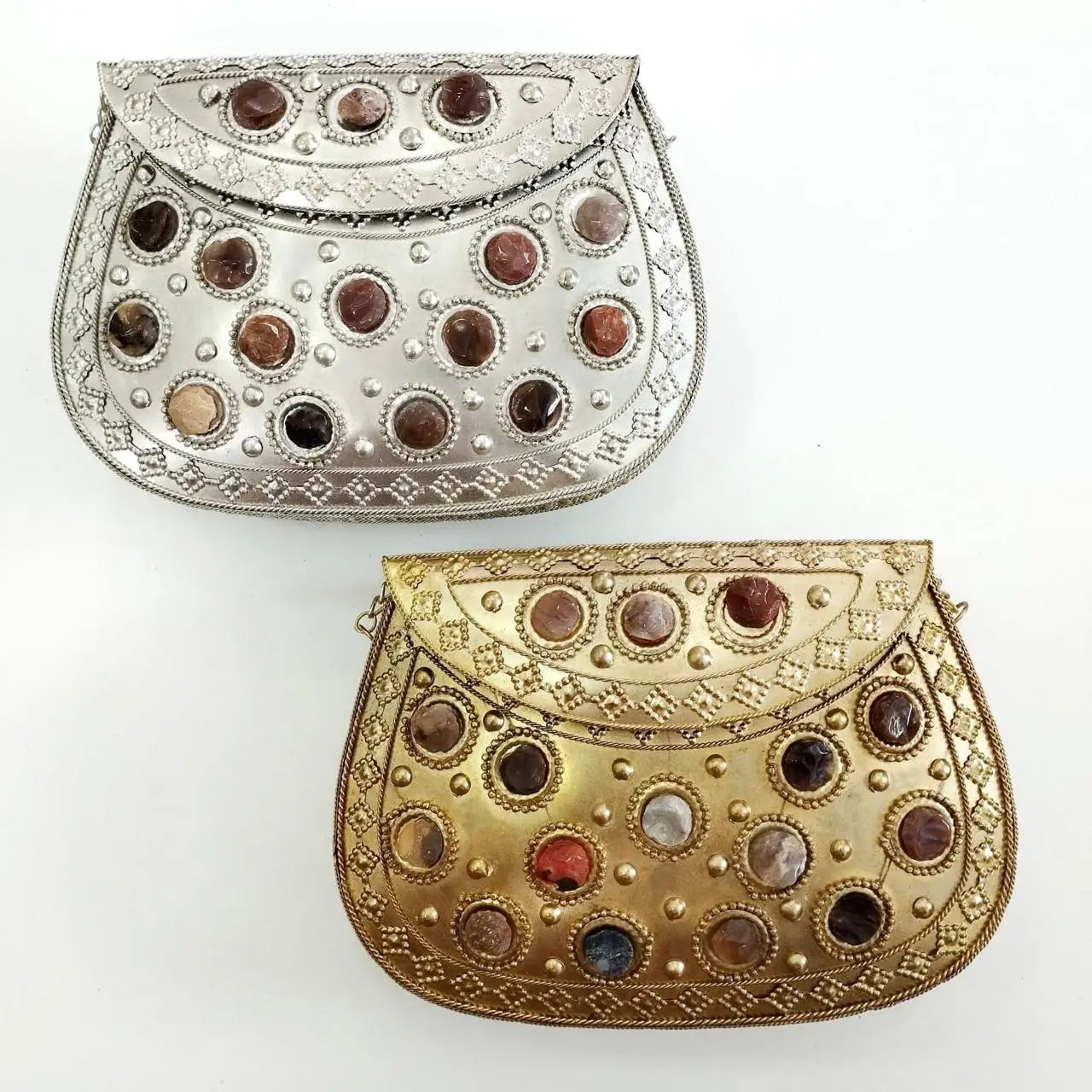 Best Quality Natural Brass Clutch Handmade Designer Bridal Evening Golden Clutch Bag For Bridal By HF CRAFT
