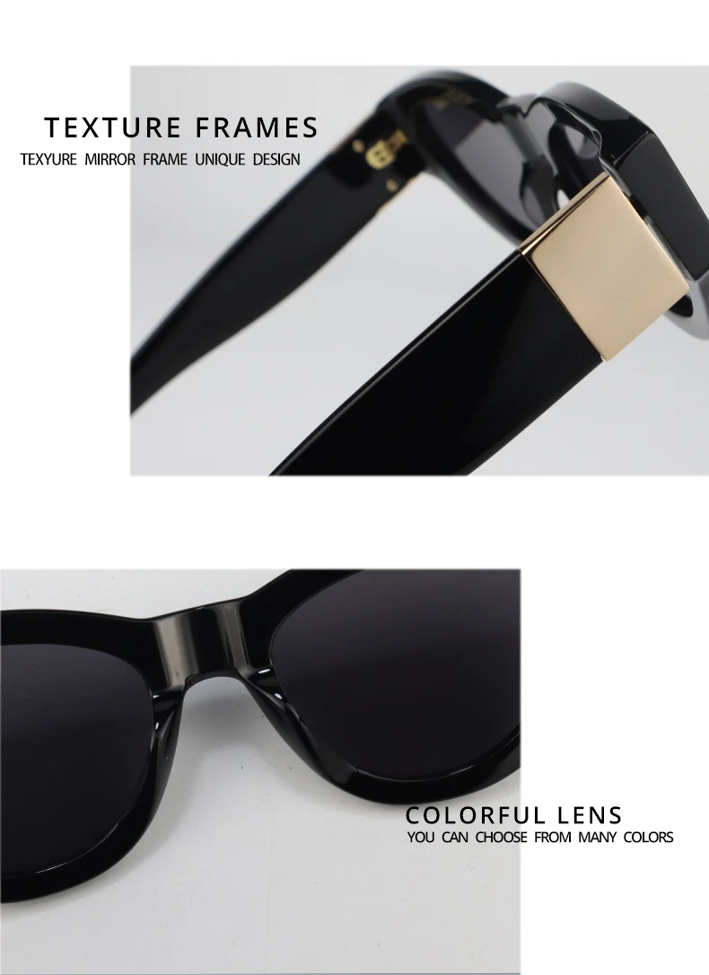 2023 New Arrivals Polarized Acetate Frame Custom Mirror Sun Glasses Frame with Logo Late Fashion Cat eye Sunglasses Women