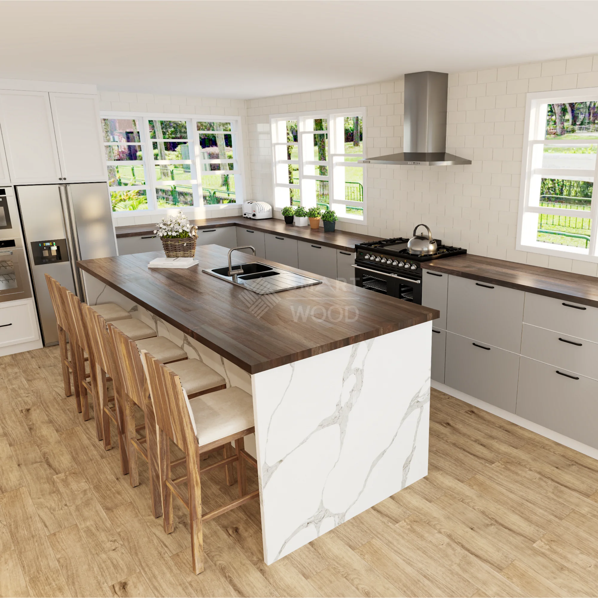 BEST SELLING ACACIA WOOD PANEL FINGER JOINT FOR TABLETOP COUNTERTOP KITCHEN TABLE FURNITURE