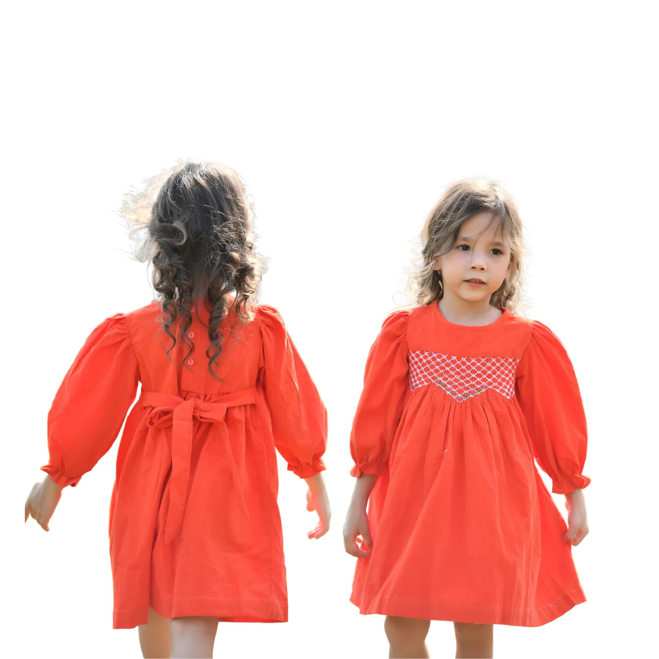 Smock Christmas Dresses For Kids Little Girls Sleeves Girls Party High Quality Clothes Baby Girl Princess Wholesale OEM ODM