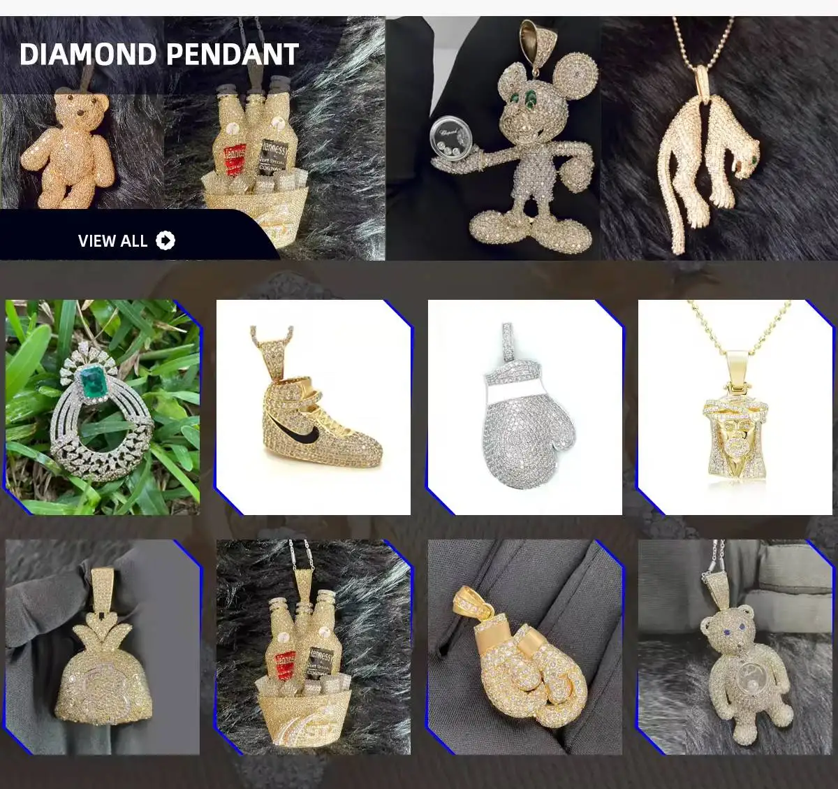 Hip Hop Jewelry Tiger Head Real Diamond Rings Custom Bulk Party Wear Ring Wholesale Price Custom Design