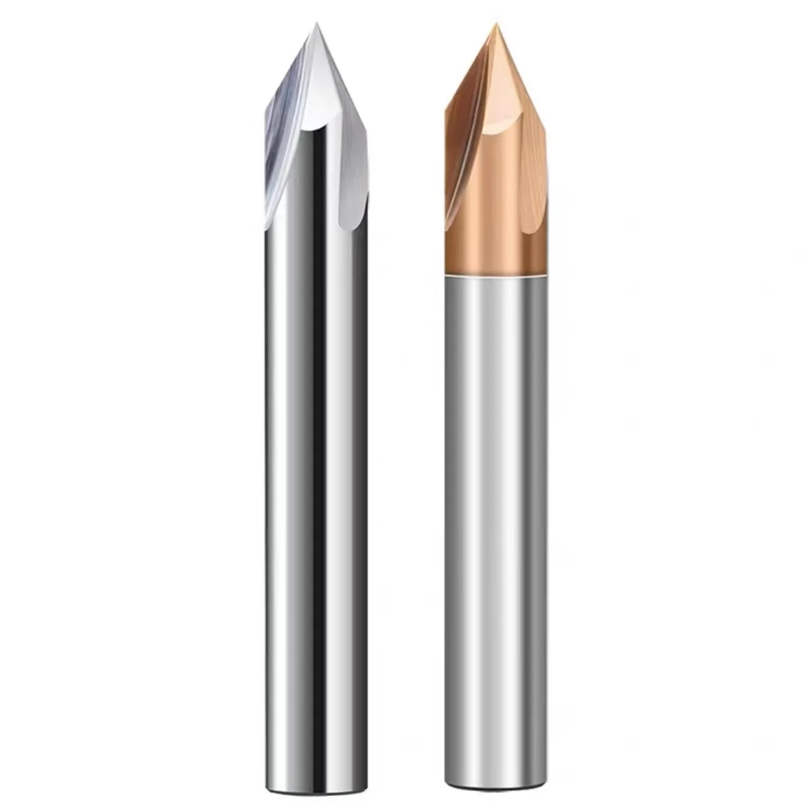 XCJ V Groove Engraving Bit CNC Router Bits 60 Deg End Mill Plastics Carbide Cutters for Hard Wood Metal Milling Machine 2 Flutes