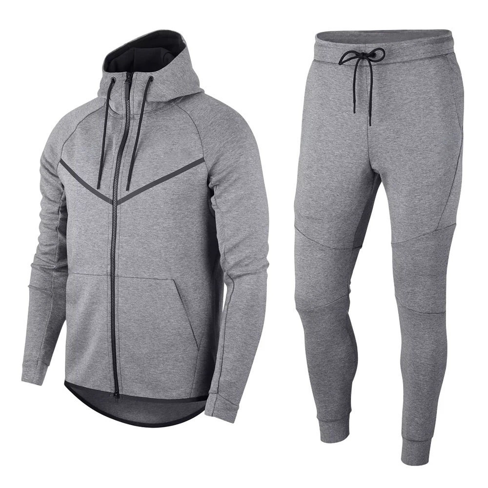 Fleece Tracksuit Sets For Mens Cotton Fleece Color Block Tracksuit Men Jogging Suit