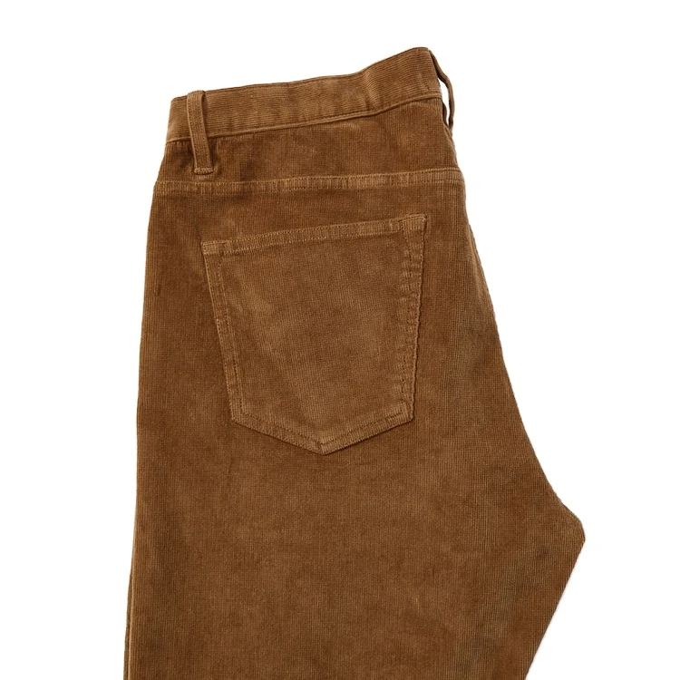 Wholesale Trousers Custom Cotton Blend Corduroy Straight Plain Corduroy Casual Pants for Men