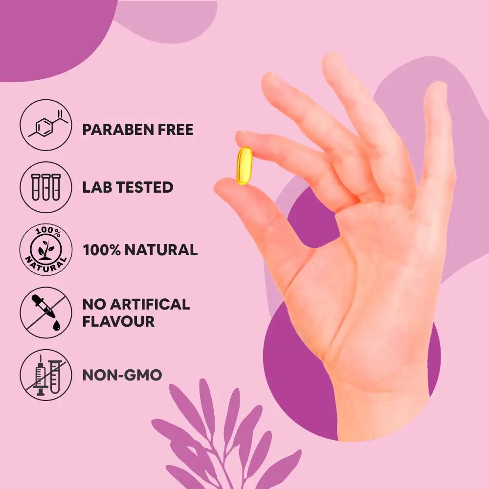 Vitamin E 600mg Capsules for Face and Hair | 100% Natural Vitamin E, Paraben Free- 60 Capsules