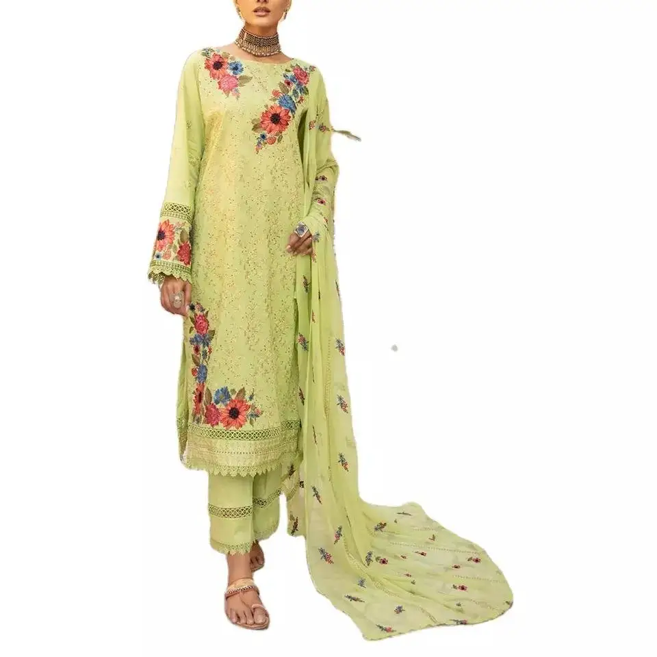Pakistani Lawn suit Punjabi dress material casual wear Salwar Kameez Dupatta 3 piece suit