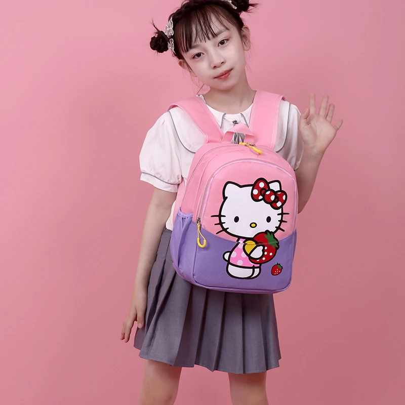 Wholesale Cute Kitten Fashion School Backpack for Girls Kawaii Outdoor Daypack for Elementary School Bookbag for Kids