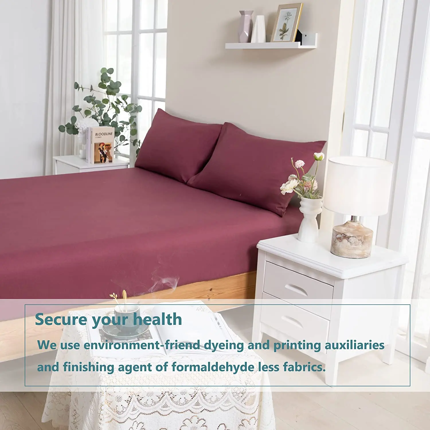 Fade Resistant Double Brushed Ultra Soft Microfiber   Pocket Single Fitted Sheet