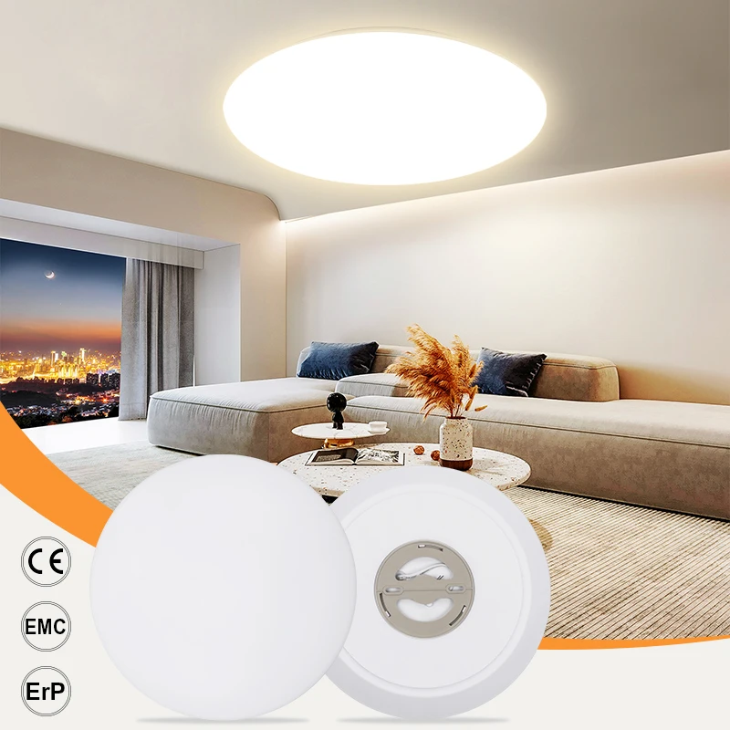 Modern Microwave Sensor No Flicker Waterproof IP54 for living room bedroom PP 3000K-6500K 18W led ceiling light