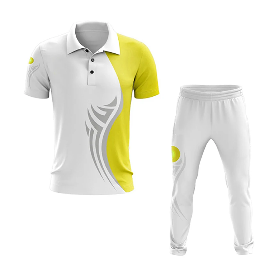 2023 Sublimation Cricket Uniform Custom Cricket Uniform Kit T-shirt And Trouser Custom Cricket Match Wear