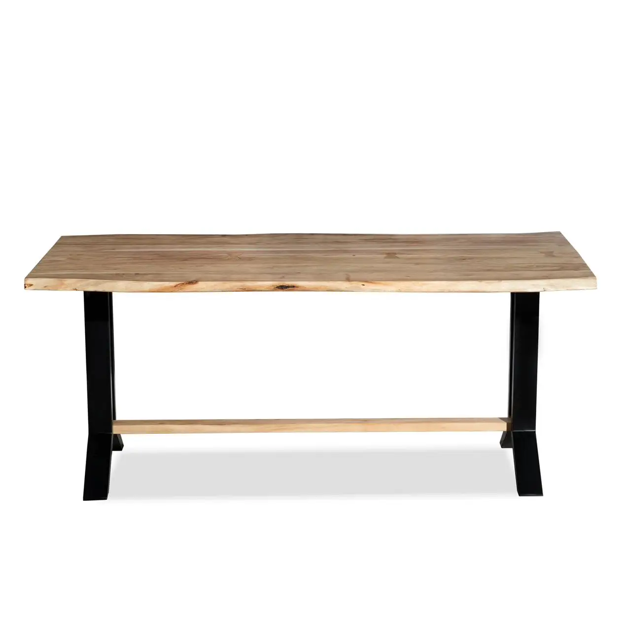 Live edge bench Industrial furniture modern Solid Acacia Wood Restaurant Furniture Dining Table Dining Room Home Decor for Sale