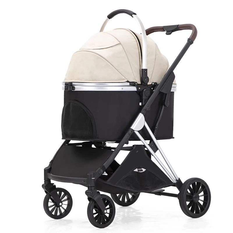 New design pet stroller with high quality small size pet dog EVA wheels with